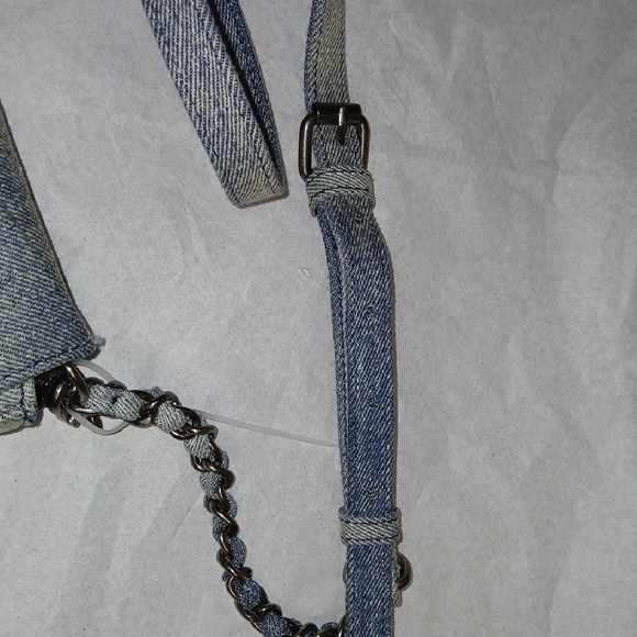 Steve Madden Washed Blue Denim Borla Crossbody - Picture 9 of 16